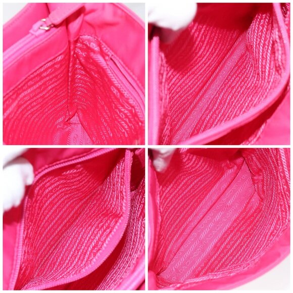 PRADA Shoulder Bag Nylon Pink Silver Auth 119844A - Picture 15 of 16